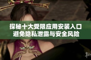 探秘十大受限应用安装入口 避免隐私泄露与安全风险