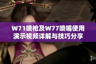 W71喷枪及W77喷嘴使用演示视频详解与技巧分享