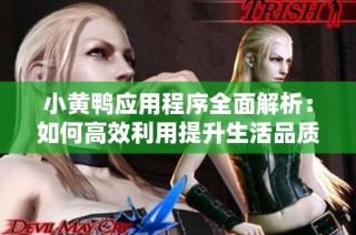 小黄鸭应用程序全面解析：如何高效利用提升生活品质