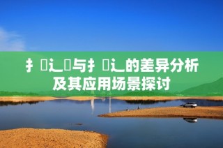 扌喿辶畑与扌喿辶的差异分析及其应用场景探讨
