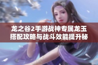 龙之谷2手游战神专属龙玉搭配攻略与战斗效能提升秘籍