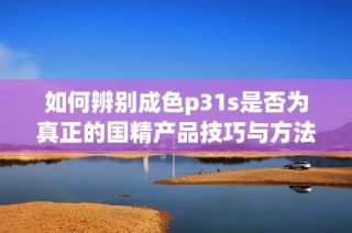 如何辨别成色p31s是否为真正的国精产品技巧与方法解析