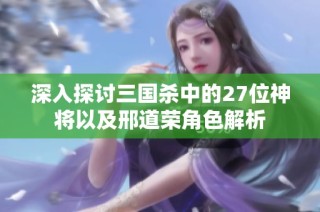 深入探讨三国杀中的27位神将以及邢道荣角色解析