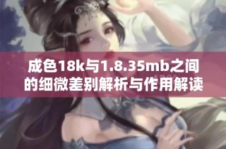 成色18k与1.8.35mb之间的细微差别解析与作用解读