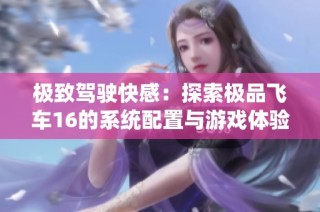 极致驾驶快感：探索极品飞车16的系统配置与游戏体验