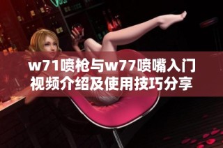 w71喷枪与w77喷嘴入门视频介绍及使用技巧分享