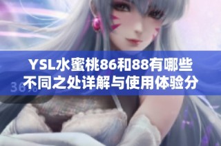 YSL水蜜桃86和88有哪些不同之处详解与使用体验分享