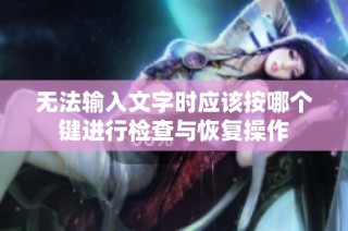 无法输入文字时应该按哪个键进行检查与恢复操作