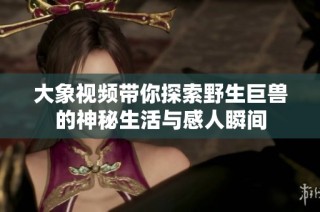 大象视频带你探索野生巨兽的神秘生活与感人瞬间