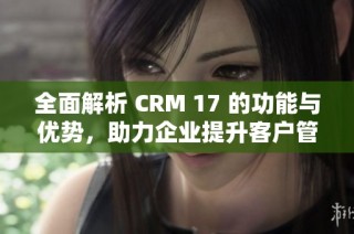全面解析 CRM 17 的功能与优势，助力企业提升客户管理效率