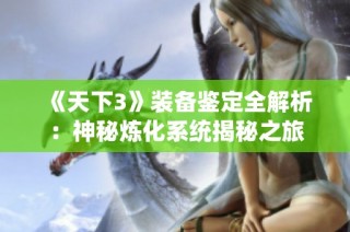 《天下3》装备鉴定全解析：神秘炼化系统揭秘之旅