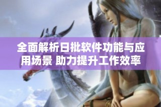 全面解析日批软件功能与应用场景 助力提升工作效率