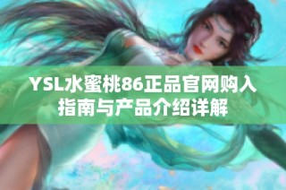 YSL水蜜桃86正品官网购入指南与产品介绍详解