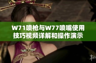 W71喷枪与W77喷嘴使用技巧视频详解和操作演示