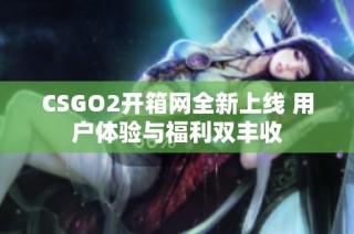 CSGO2开箱网全新上线 用户体验与福利双丰收