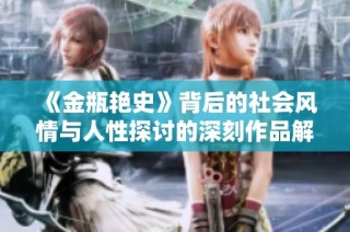 《金瓶艳史》背后的社会风情与人性探讨的深刻作品解析