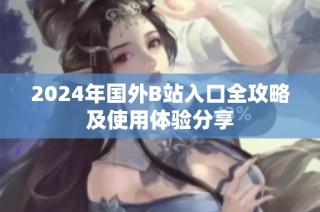 2024年国外B站入口全攻略及使用体验分享