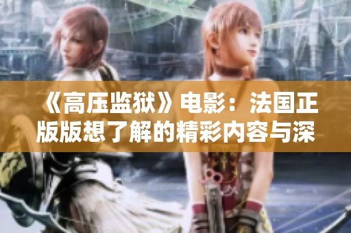 《高压监狱》电影：法国正版版想了解的精彩内容与深度解析
