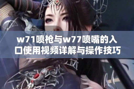 w71喷枪与w77喷嘴的入口使用视频详解与操作技巧分享