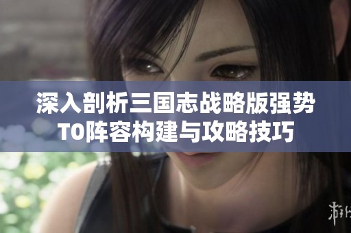 深入剖析三国志战略版强势T0阵容构建与攻略技巧