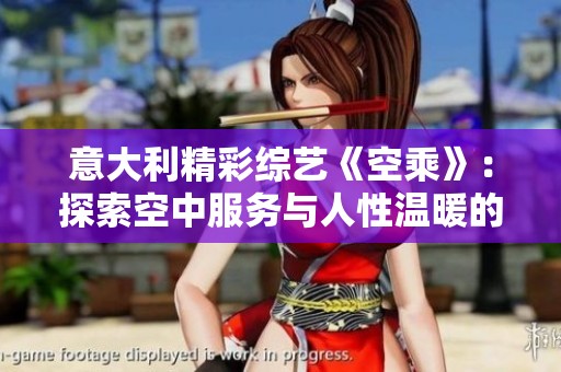 意大利精彩综艺《空乘》：探索空中服务与人性温暖的奇妙旅程