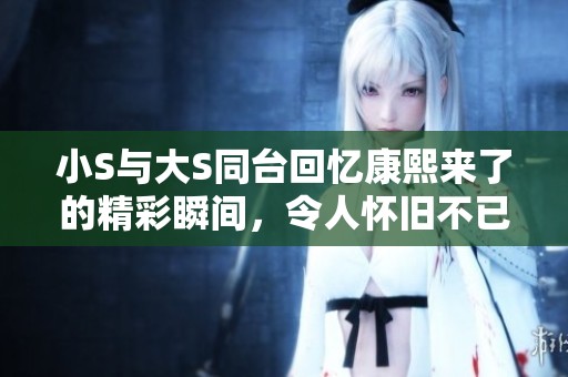 小S与大S同台回忆康熙来了的精彩瞬间，令人怀旧不已