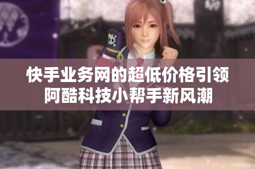 快手业务网的超低价格引领阿酷科技小帮手新风潮