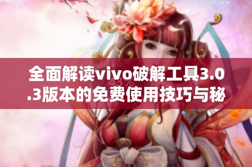 全面解读vivo破解工具3.0.3版本的免费使用技巧与秘籍
