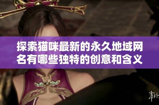 探索猫咪最新的永久地域网名有哪些独特的创意和含义