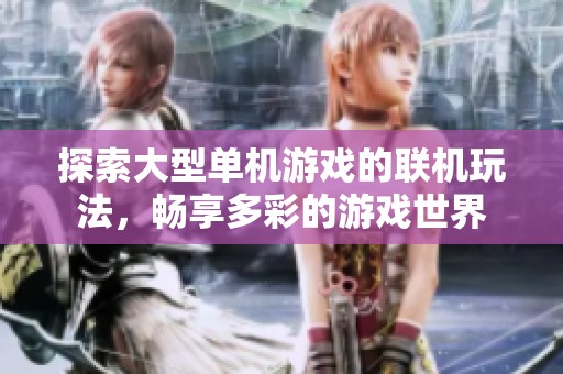 探索大型单机游戏的联机玩法，畅享多彩的游戏世界
