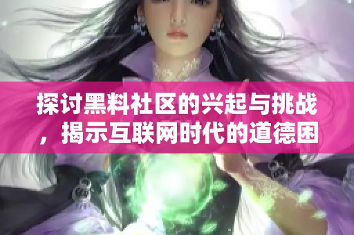 探讨黑料社区的兴起与挑战，揭示互联网时代的道德困境与责任