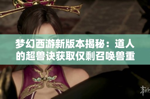 梦幻西游新版本揭秘：道人的超兽诀获取仅剩召唤兽重塑路径