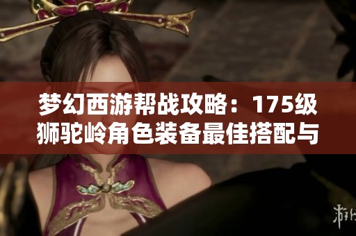 梦幻西游帮战攻略：175级狮驼岭角色装备最佳搭配与选购建议