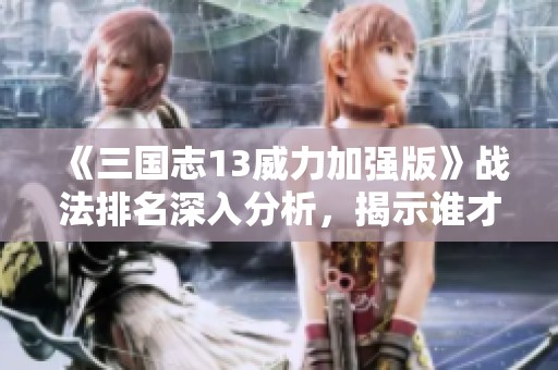 《三国志13威力加强版》战法排名深入分析，揭示谁才是主宰战局的英雄