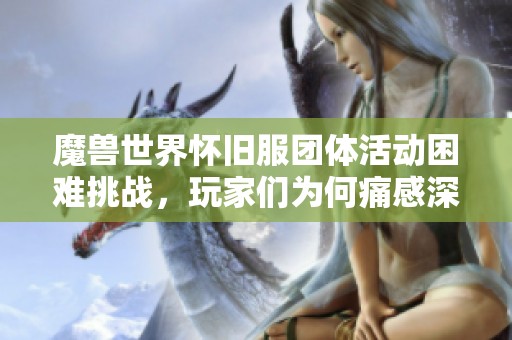魔兽世界怀旧服团体活动困难挑战，玩家们为何痛感深重？