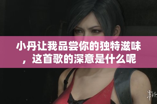 小丹让我品尝你的独特滋味，这首歌的深意是什么呢