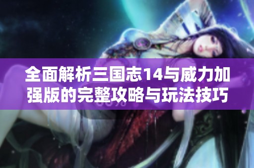 全面解析三国志14与威力加强版的完整攻略与玩法技巧