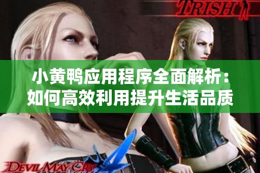 小黄鸭应用程序全面解析：如何高效利用提升生活品质