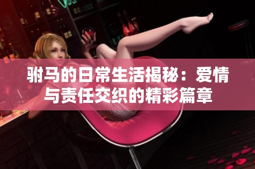 驸马的日常生活揭秘：爱情与责任交织的精彩篇章