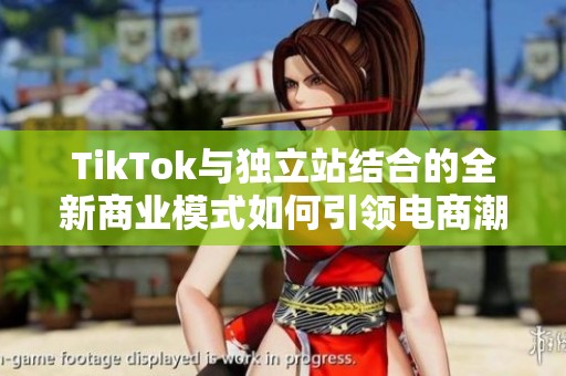TikTok与独立站结合的全新商业模式如何引领电商潮流