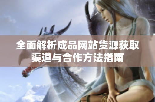 全面解析成品网站货源获取渠道与合作方法指南