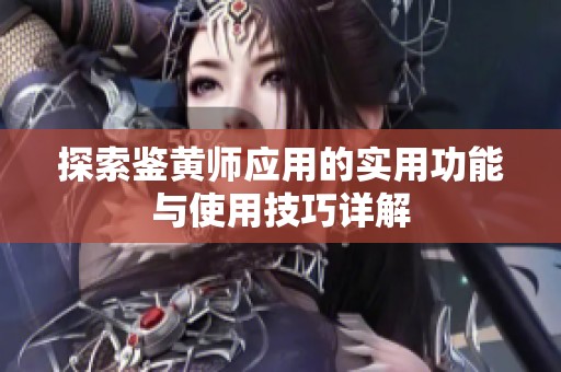 探索鉴黄师应用的实用功能与使用技巧详解