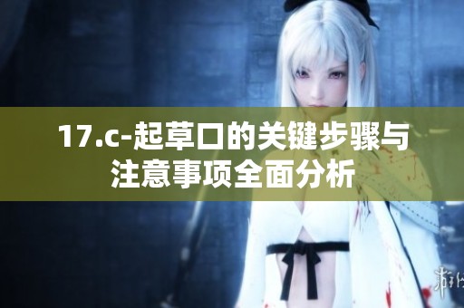 17.c-起草口的关键步骤与注意事项全面分析