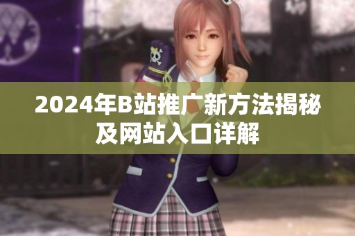 2024年B站推广新方法揭秘及网站入口详解