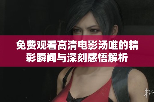 免费观看高清电影汤唯的精彩瞬间与深刻感悟解析